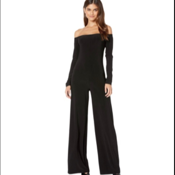 Nasty Gal Pants - Nasty Gal long sleeved off the shoulder jumpsuit